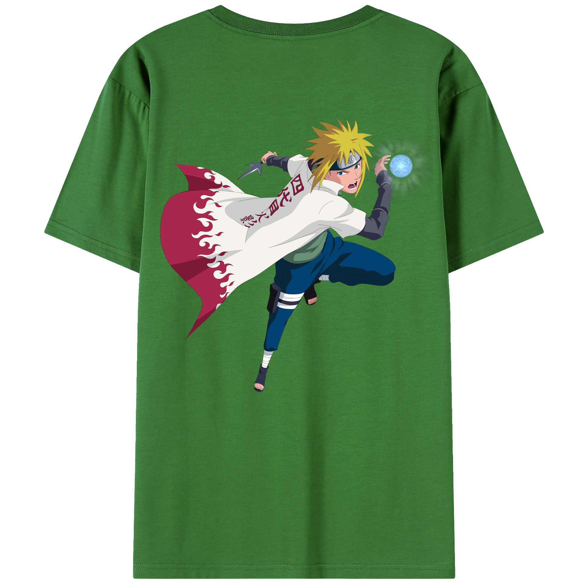 （画像用） NARUTO -ナルト- 波風 ミナト Namikaze Minato レディース半袖Tシャツ(バックプリント)